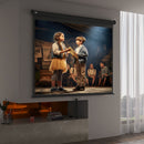 Telo Proiettore 100"" Regolabile con Montaggio a Soffitto e Parete Formato 4:3 203x7,5x152 cm Bianco e Nero