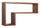 Mensola da Parete a Forma di L 61x37x15,5 cm in Fibra di Legno Lettera Ciliegio