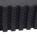 Tappeto Puzzle in EVA per Casa e Palestra Antiscivolo 8 Pezzi con Bordi Nero 63.5x63.5x2 cm 