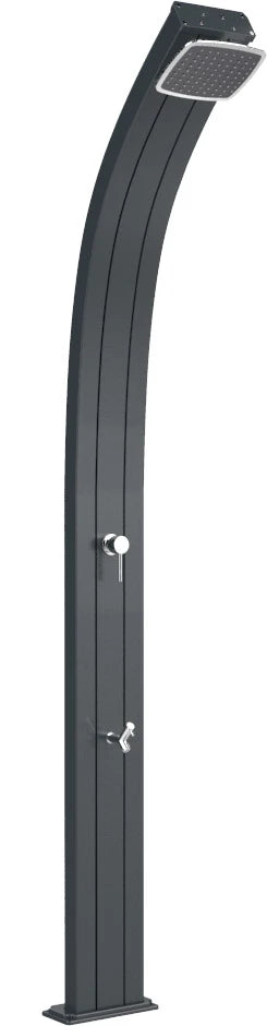 sconto Doccia Solare da Esterno Giardino 30L Miscelatore e Lavapiedi Arkema Spring Grigio Antracite