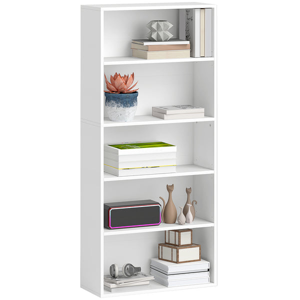 prezzo Mobile Libreria a 5 Ripiani 60x24x133,5 cm in Legno Bianco