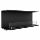 Camino a Bioetanolo da Incasso Trifacciale 150x30x50 cm Giove 3 Lati Aperti Struttura in Acciaio Nero