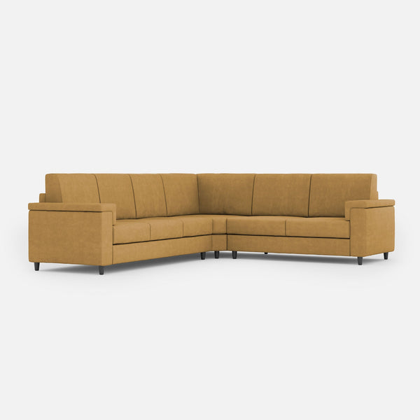 Divano Angolare 6 Posti 286x246x85 cm Marrak in Tessuto Ocra prezzo