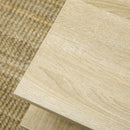 Tavolino da Caffè a 2 Livelli 70x70x36,5 cm con Ripiani Aperti in Truciolato color Legno