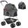 Passeggino per Cani 3 in 1 Pieghevole con Cestino Inferiore Grigio