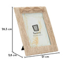 Cornice Sand 21x2,8x26,5 cm in Resina e Vetro Beige      