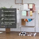Stendibiancheria 4 Piani Regolabile in Acciaio Inox Premium
