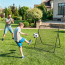 Rete di Rimbalzo per Calcio con 5 Angoli Regolabili Rete Multi-Sport per Allenamento in Acciaio e Nylon Nero      