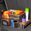 BLACK+DECKER Borsa Organizer Bagagliaio con Tracolla e Portabevande da Viaggio Grigio e Arancione      