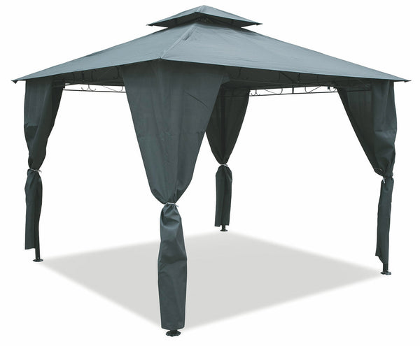 sconto Gazebo da Giardino in Metallo 3x3m Soriani Sahara Grigio