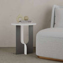 Tavolino da Soggiorno 40x40x47 cm in MDF Luna Bianco e Antracite
