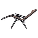 Sedia Sdraio Reclinabile e Richiudibile Rio 65x90x108 cm con Poggiatesta in Poliestere con Struttura in Acciaio Sabbia      