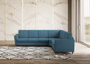 Divano Angolare 6 Posti 288x248x85 cm Yasel in Tessuto Avio
