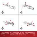 Albero di Natale Artificiale 120 cm 130 Rami in Fibra Ottica e PVC e 16 luci LED 