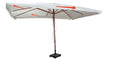 Ombrellone da Giardino 3x4 m Palo Ø48 mm in Legno Bauer Bianco Seconda Scelta