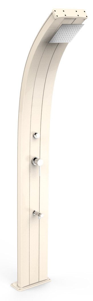 acquista Doccia Solare da Giardino 40L Miscelatore Temporizzato e Lavapiedi Arkema Dada Bianco Crema