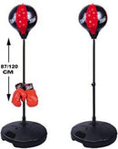 Set Boxe Giocattolo per Bambini H87-120 cm con Sacco da Pugilato da Terra e Guantoni