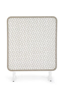 Paravento da Esterno 120x50x150h cm in Alluminio e PP Babilo Bianco e Grigio 