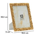 Cornice Poppy 25,3x2x30,3 cm in Resina e Vetro Oro      