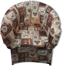 Poltrona Imbottita 65x65x75 cm in Tessuto Renier Patchwork Home