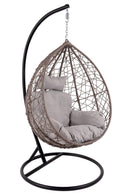 Amaca Dondolina da Giardino Ø105x195 cm in Wicker Grafite