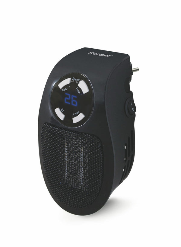 Stufa Stufetta da Parete 500W Display LCD Kooper Pluggy Nero sconto