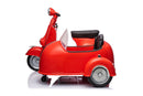 Moto Elettrica per Bambini Licenza Piaggio Vespa Sidecar 12V Rosso  