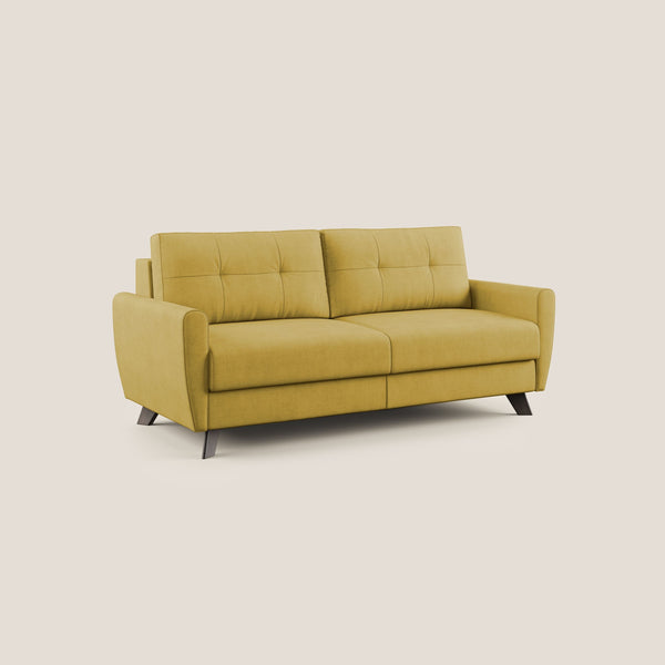 online Divano Letto 3 Posti 208x97x96 cm in Tessuto Giallo