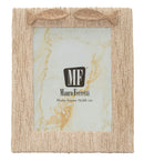 Cornice Sand 21x2,8x26,5 cm in Resina e Vetro Beige      