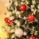 Albero di Natale Artificiale Innevato 150 cm 554 Rami con Bacche Rosse  Pino Verde