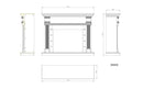 Camino Elettrico da Pavimento 114x102,3x28,2 cm Effetto Fiamma 1500W Sined Caldera Nero