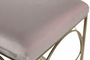 Sgabello Quadrato 40x40x46 cm in Ferro e Velluto Soriani Rosa Cipria