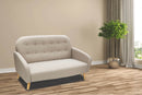Divano 2 Posti 137x75x89 cm in Tessuto Soriani Ecrù