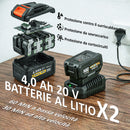 Soffiatore a Batteria 20V Motore Brushless 900W 3 Livelli Velocità Turbo Boost con Caricabatterie Arancione      