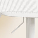 Set 2 Sgabelli da Bar con Schienale Altezza Regolabile 76,5-97,5 cm in PP Bianco