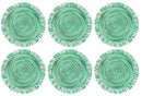 Set 6 Tovagliette con Frange Ø45x0,5 cm  in Polipropilene VdE Tivoli 1996 Shades of Greenery