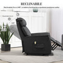 Poltrona Relax Reclinabile Alzapersone Elettrica con Telecomando Nero   