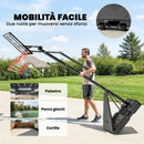 Canestro da Basket Portatile per Esterni Altezza Regolabile 245-305 cm Tabellone in Infrangibile PC Nero      