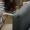 Poltrona Letto Singolo 3 in 1 75x70x75 cm in Tessuto Effetto Lino Grigio Scuro   