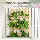 Orto in Cassetta Fioriera con Traliccio per Rampicanti e Fondo Aperto 230x60x110 cm in Legno  