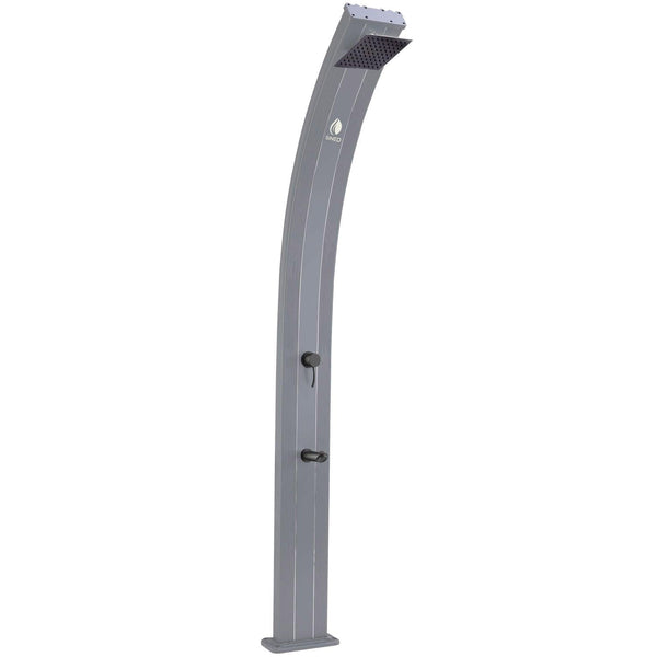 prezzo Doccia Solare da Giardino 30L Miscelatore e Lavapiedi in Alluminio Sined Lea Argento