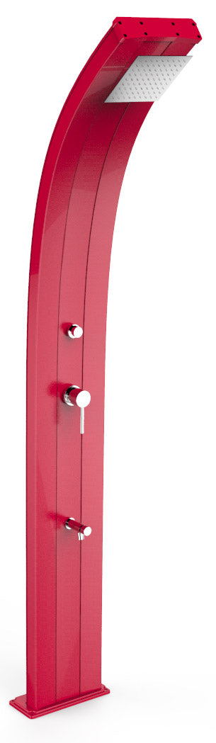 sconto Doccia Solare da Giardino 40L Miscelatore Temporizzato e Lavapiedi Arkema Dada Cherry