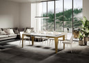 Tavolo Allungabile 160-420x90x77 cm Flame Evolution Bianco Frassino