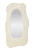 Specchio da Muro Dafne Bianco 90x4x165 cm in MDF e Specchio Bianco      