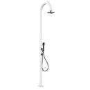 Doccia da Giardino in Alluminio con Doppio Attacco Acqua Sined Luna Alu Bianco