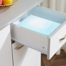 Armadio con Pensili da Cucina in Legno Bianco 101x39x180 cm