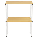 Scaffale da Scrivania Multiuso 3 Ripiani 54x37x69 cm per Stampante Ufficio in MDF Legno e Bianco
