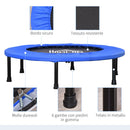 Trampolino Elastico Fitness Ø91 cm in Acciaio e PVC Nero e Blu