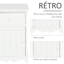 Set 2 Comodini 1 Cassetto 1 Antina in Legno  bianco
