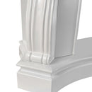 Cornice per Camino 123x39x100 cm Parigi Rivestimento in Legno Bianco   